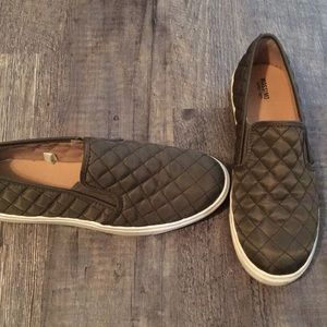 Hunter green slip on shoes